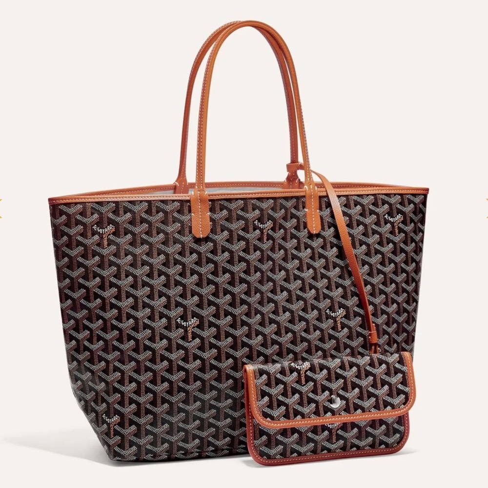 NWT Goyard Saint Louis PM Tote - Black & Tan - Picture 3 of 4